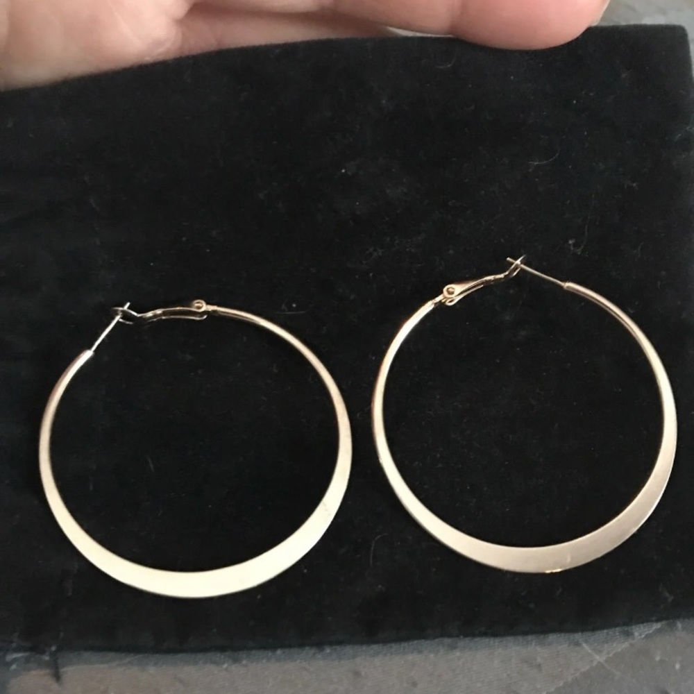 Rose gold hoop earrings